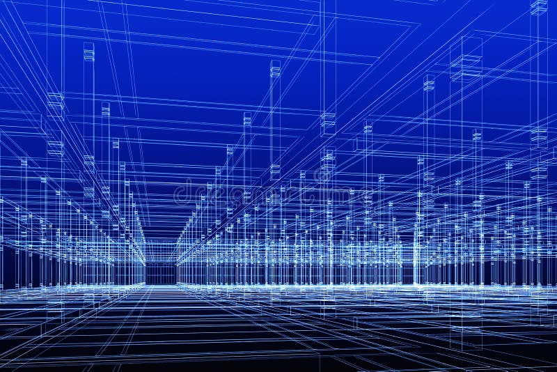 Abstract architectural background royalty free illustration