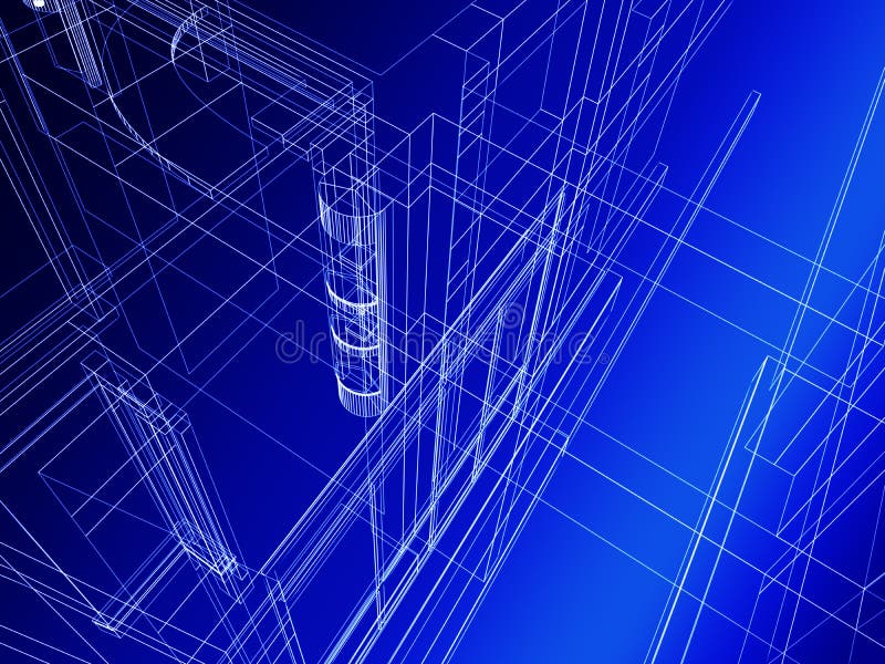 Abstract architectural construction stock illustration