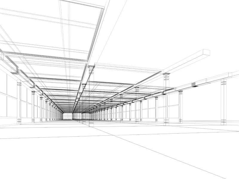 Abstract architectural construction royalty free illustration
