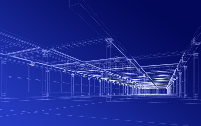 Abstract architectural construction stock illustration