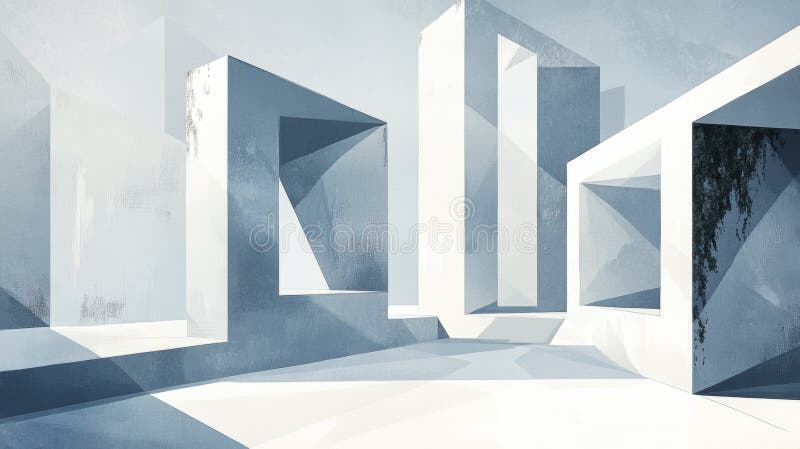 Abstract Geometric Cityscape vector illustration