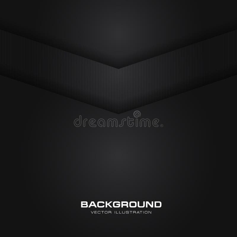Abstract arrow metallic black color black frame layout modern tech design vector template background stock illustration