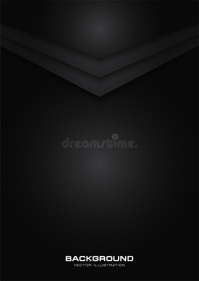 Abstract arrow metallic black shiny color black frame layout modern tech design vector template background royalty free illustration