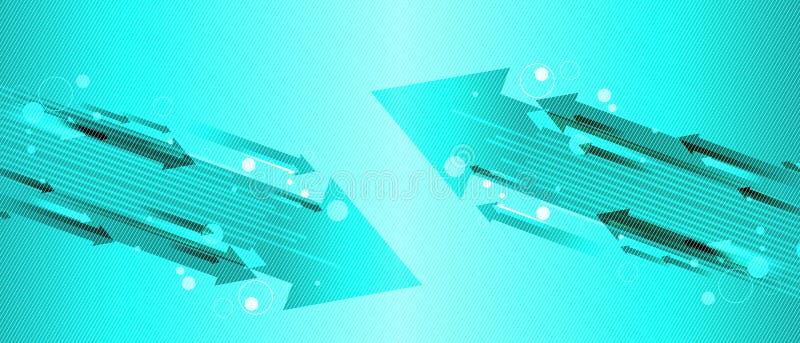 Abstract arrows wtech background in green background royalty free illustration