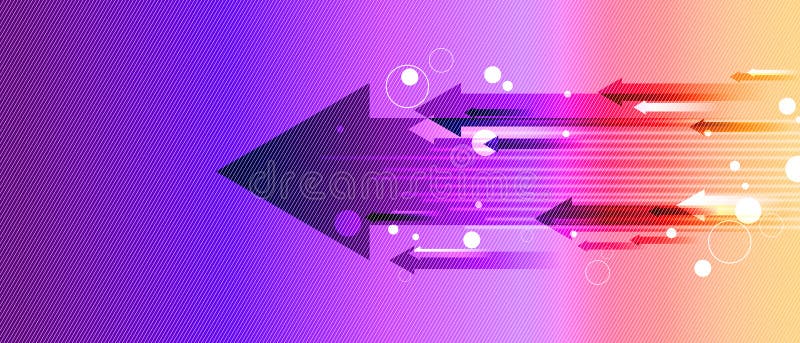 Abstract arrows wtech background in purple background vector illustration