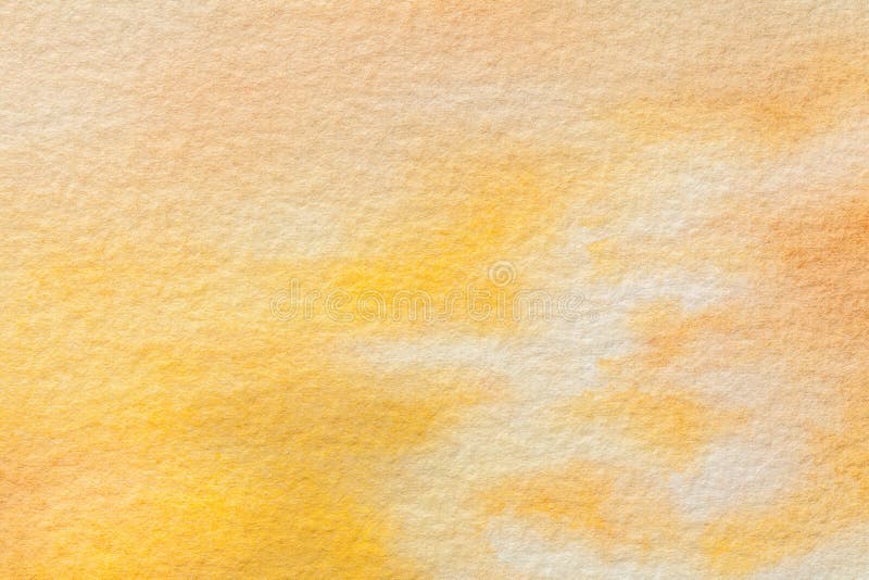 Abstract art background light yellow and golden colors. Watercolor painting on canvas with gradient