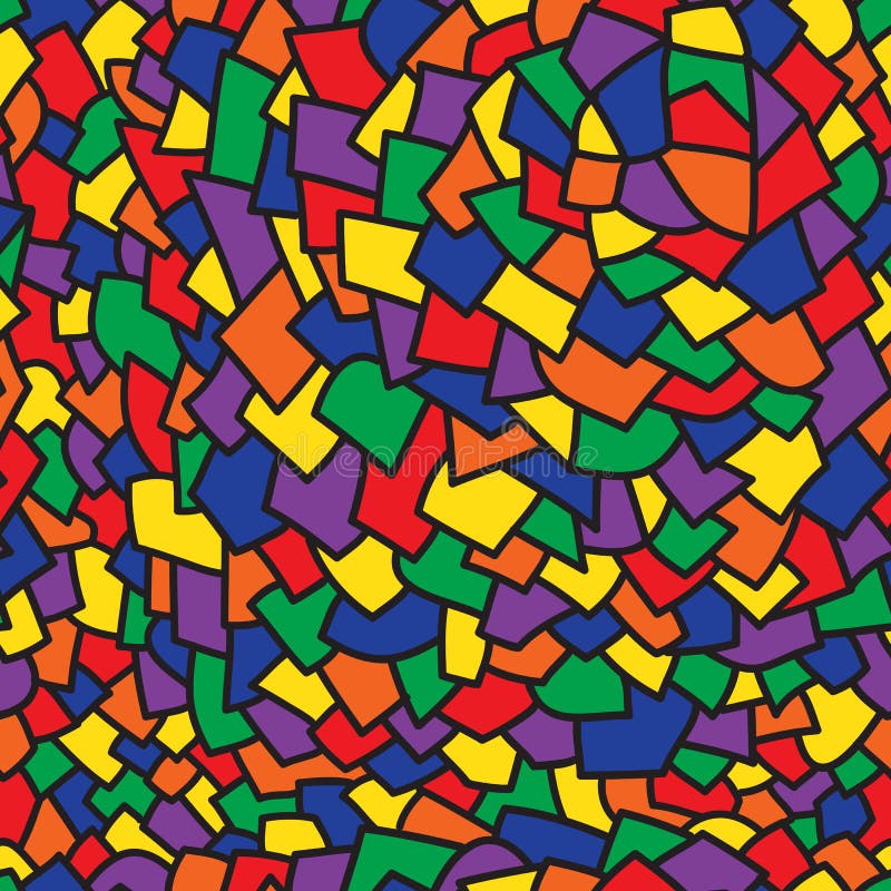 Abstract Art Colorful Geometric Seamless Pattern Stock Vector