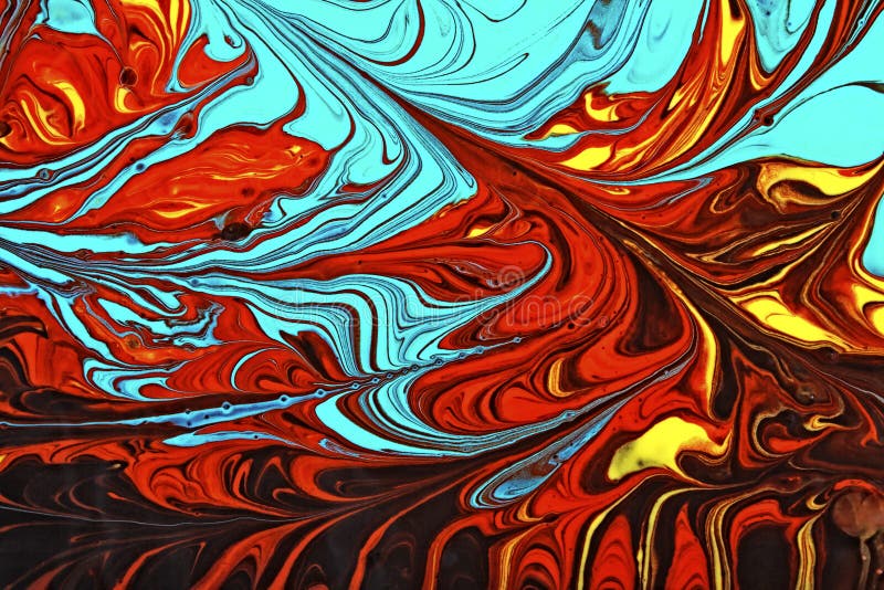 Abstract art concept - macro close up of different color oil paint