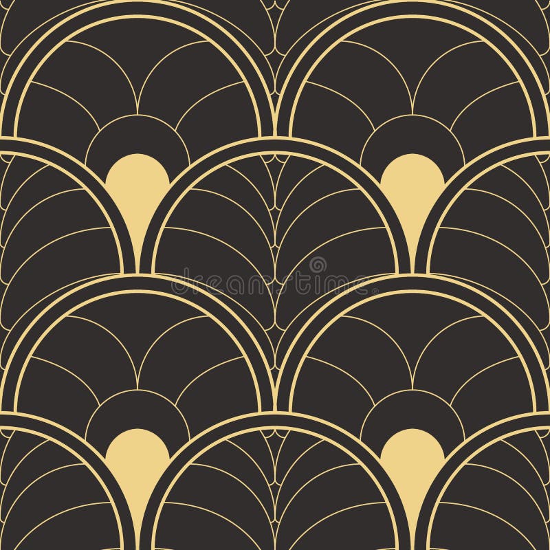 Abstract art deco seamless modern tiles pattern royalty free illustration