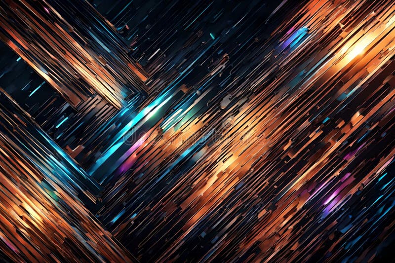 Abstract art featuring a swirling mixture of RGB colors intertwining and blending over a dark background. Dynamic and vibrant stock illustration