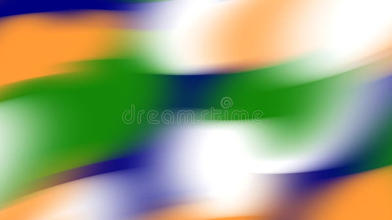 Abstract art features green blue orange and white curves royalty free illustration