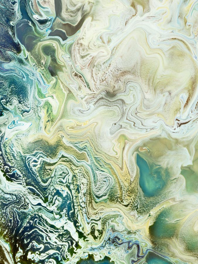 Abstract art painting, green creative hand painted background stock photography
