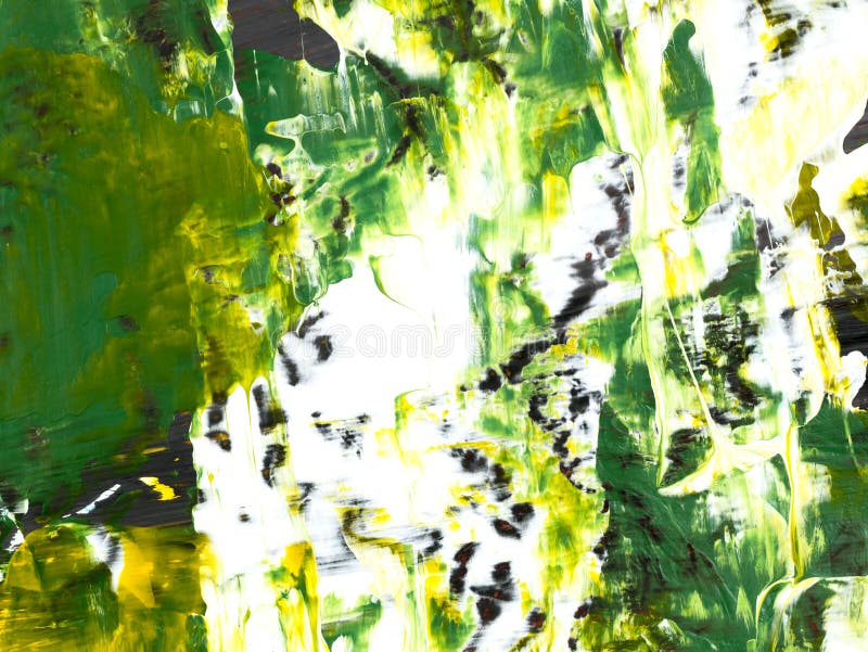 Abstract art painting, green creative hand painted background, marble and brush texture stock photos
