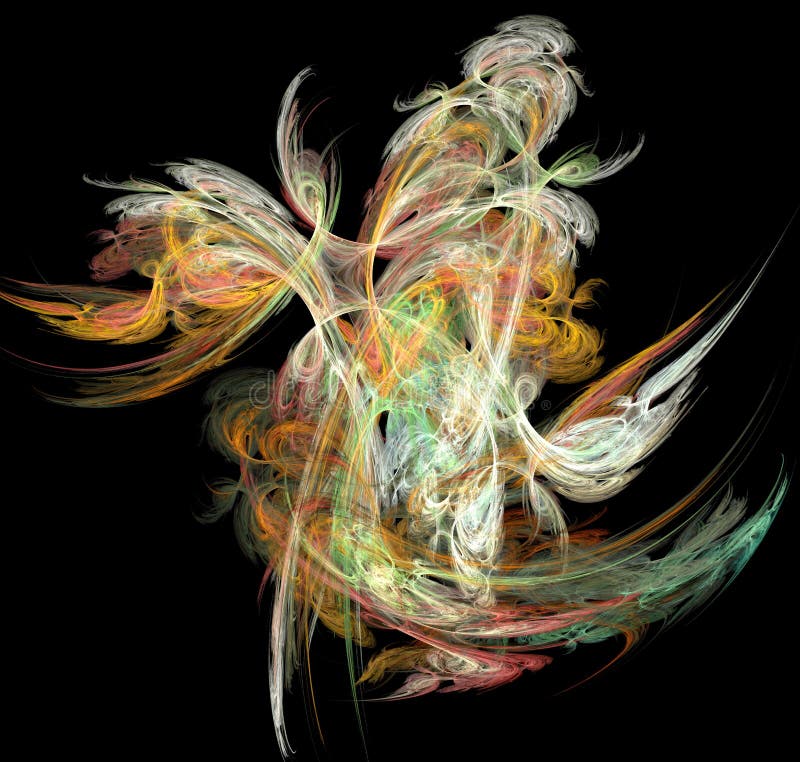Abstract artificial computer generated iterative flame fractal art image vector illustration Abstract artificial computer generated iterative flame fractal art image vector illustration