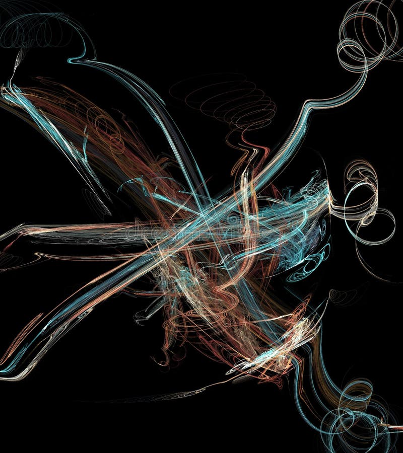 Abstract artificial computer generated iterative flame fractal art imagel royalty free illustration Abstract artificial computer generated iterative flame fractal art imagel royalty free illustration