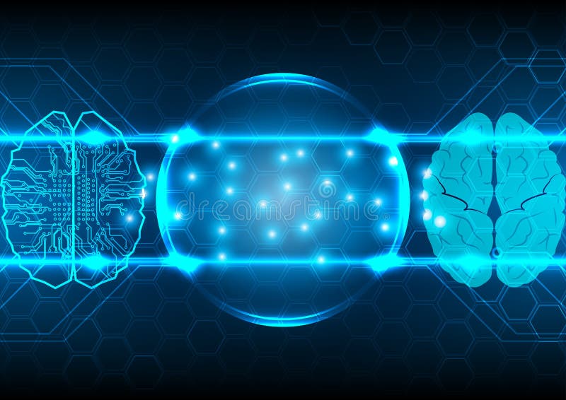 Abstract artificial intelligence concept background. technology royalty free illustration Abstract artificial intelligence concept background. technology royalty free illustration