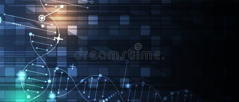Abstract artificial intelligence DNA technology. Science and social concept. Futuristic connection structure background vector illustration Abstract artificial intelligence DNA technology. Science and social concept. Futuristic connection structure background vector illustration