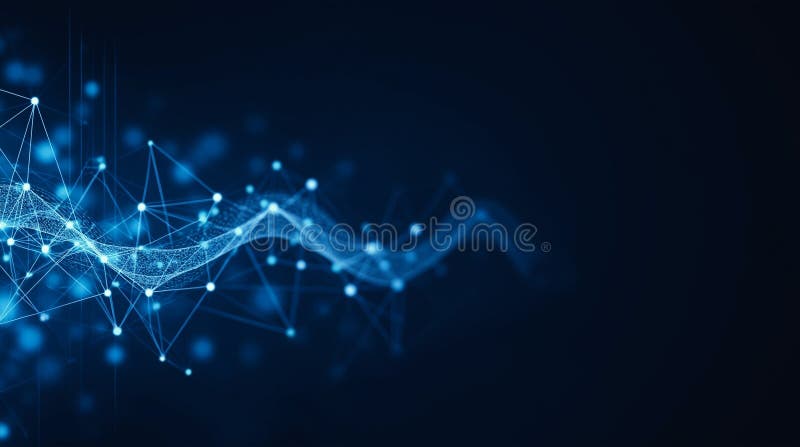 Abstract artificial intelligence in futuristic hi tech cyber digital technology web home page banners concept royalty free illustration