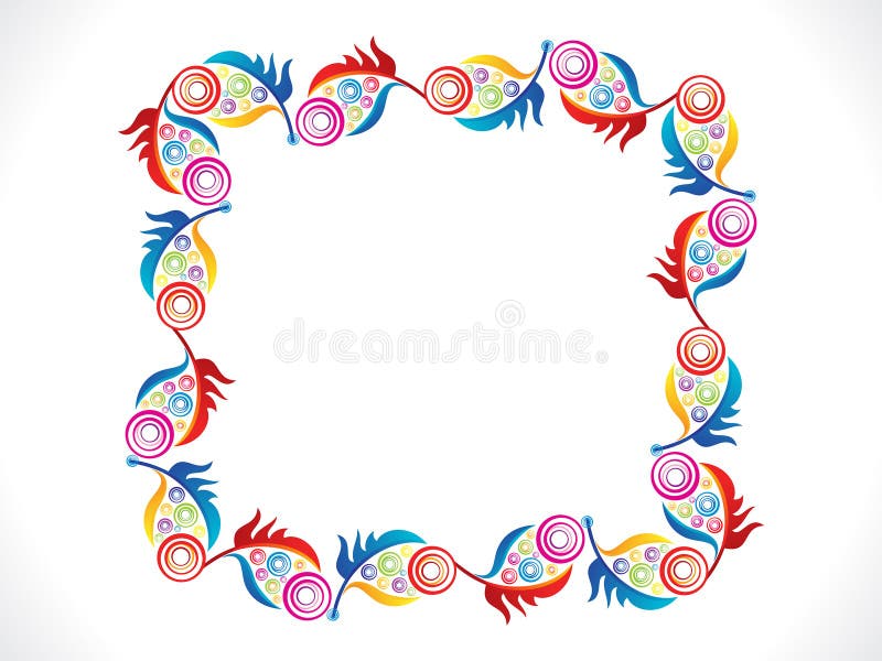 Abstract artistic colorful border vector illustration Abstract artistic colorful border vector illustration