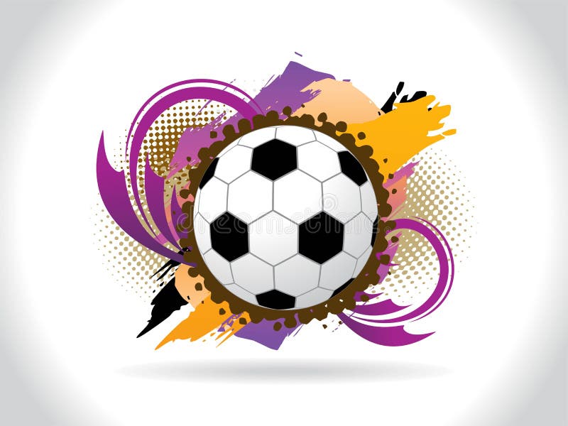 Abstract artistic colorfull football background