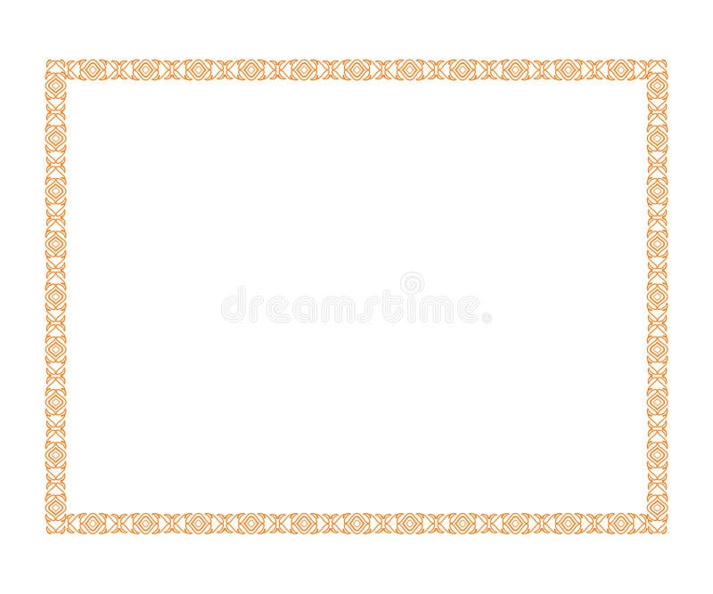 Abstract Artistic Creative Orange Border Stock Vector Illustration of