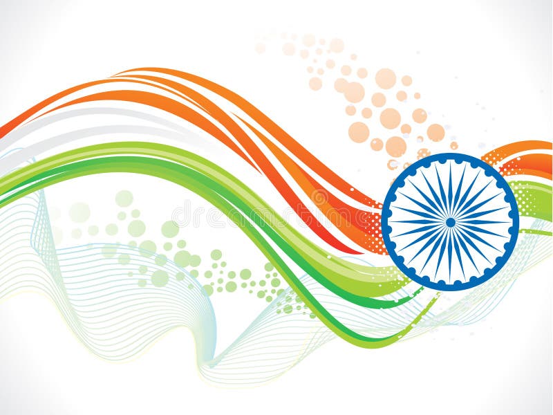 Premium Vector Abstract indian flag style decorative background