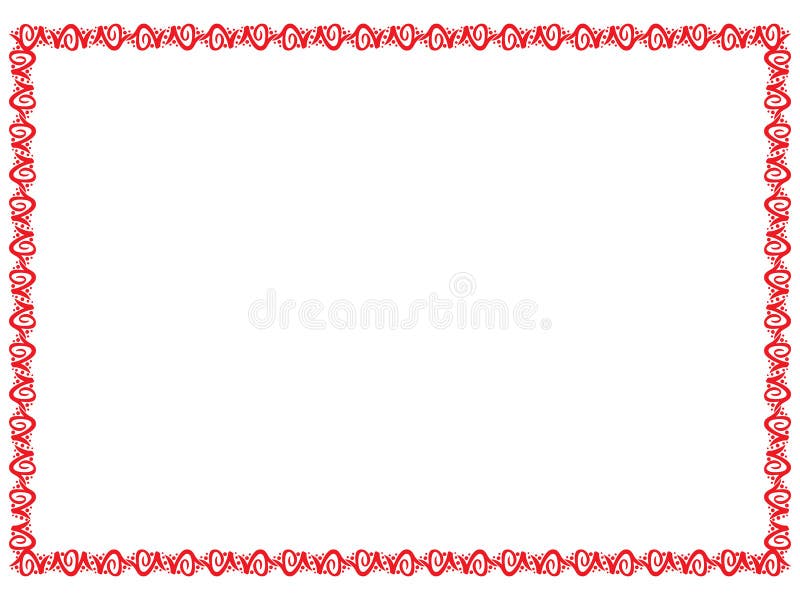 Abstract artistic red border