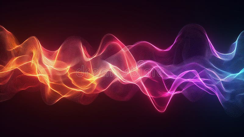 Abstract audio spectrum wave design stock illustration