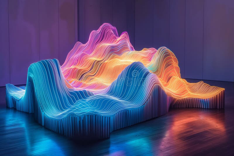 Abstract audio spectrum wave design royalty free illustration