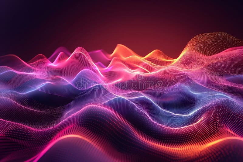 Abstract audio spectrum wave design royalty free illustration
