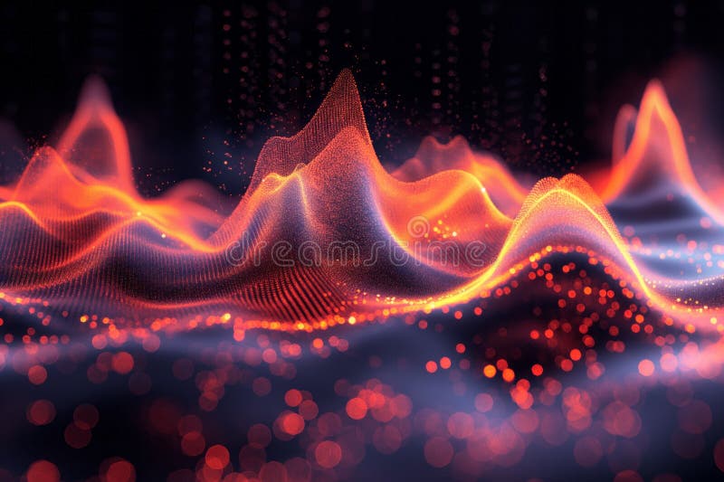 Abstract audio spectrum wave design royalty free illustration