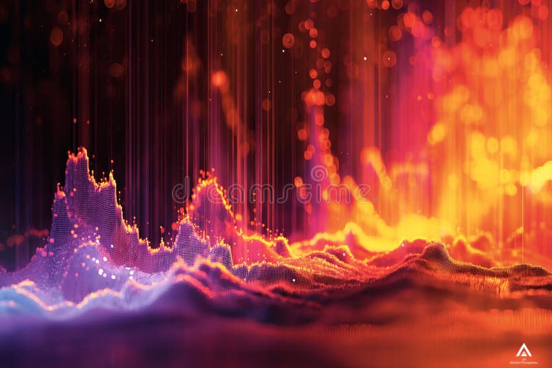 Abstract audio spectrum wave design royalty free illustration