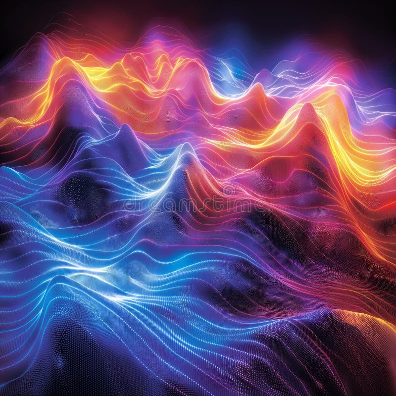 Abstract audio spectrum wave design royalty free illustration