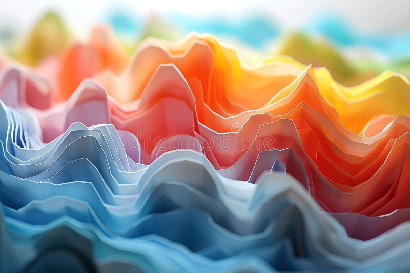 Abstract audio spectrum wave design stock illustration