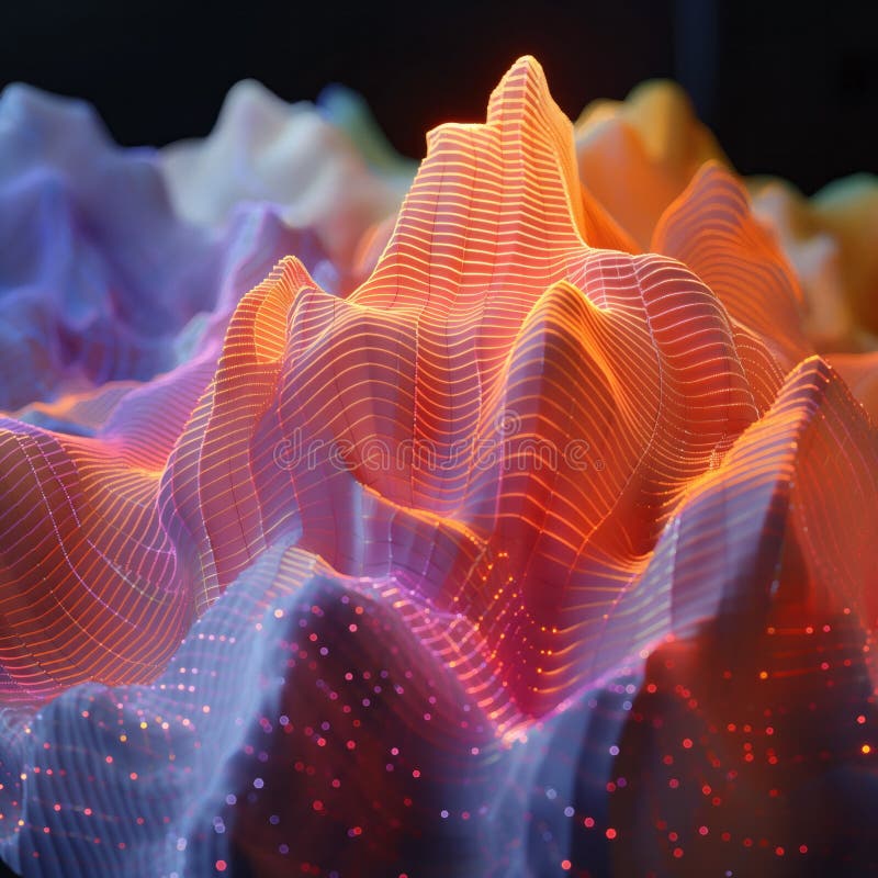 Abstract audio spectrum wave design royalty free illustration