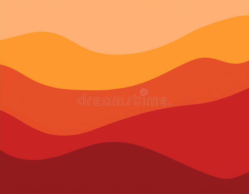 Abstract Autumn Gradient Background Deep Red to Soft Yellow Color Blend stock illustration