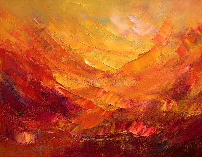 Abstract Autumn Gradient Background Deep Red to Soft Yellow Color Blend stock photography