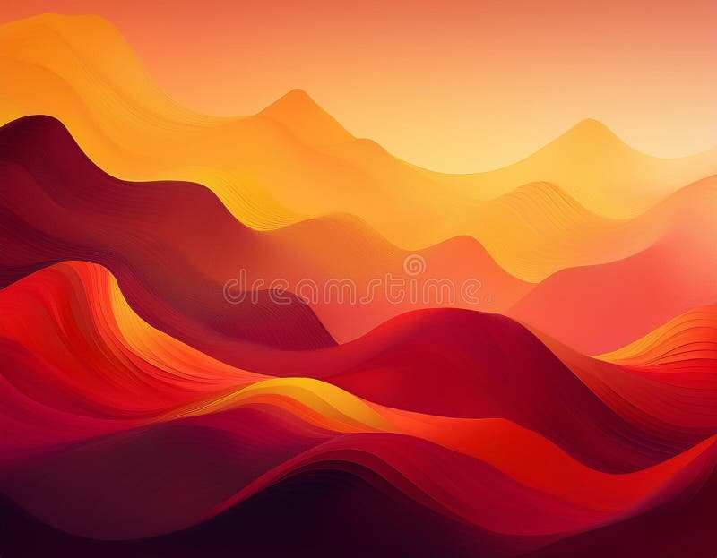 Abstract Autumn Gradient Background Deep Red to Soft Yellow Color Blend stock photography