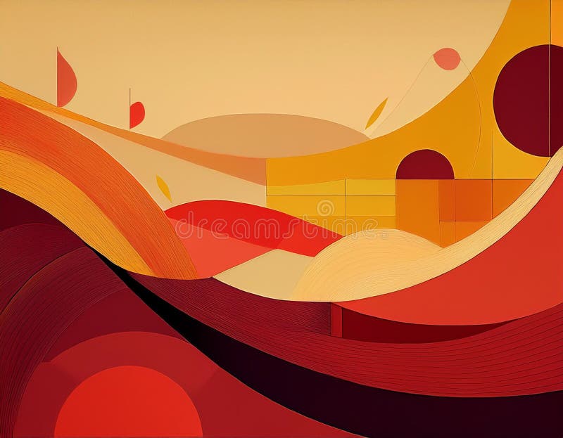 Abstract Autumn Gradient Background Deep Red to Soft Yellow Color Blend royalty free stock photography