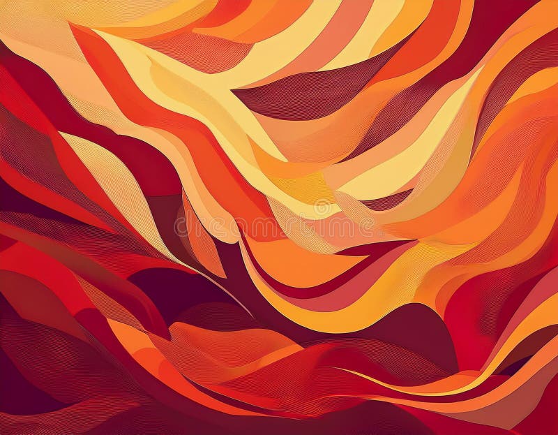 Abstract Autumn Gradient Background Deep Red to Soft Yellow Color Blend stock photo