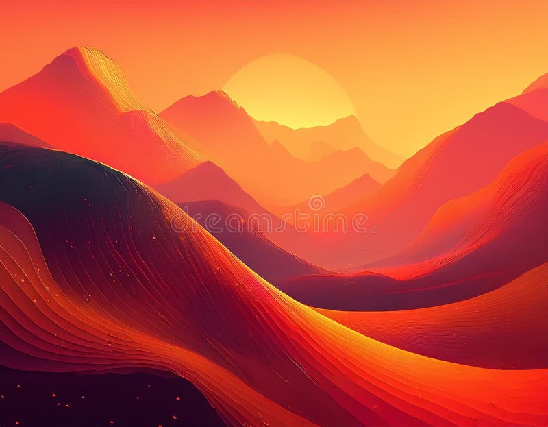 Abstract Autumn Gradient Background Deep Red to Soft Yellow Color Blend stock image