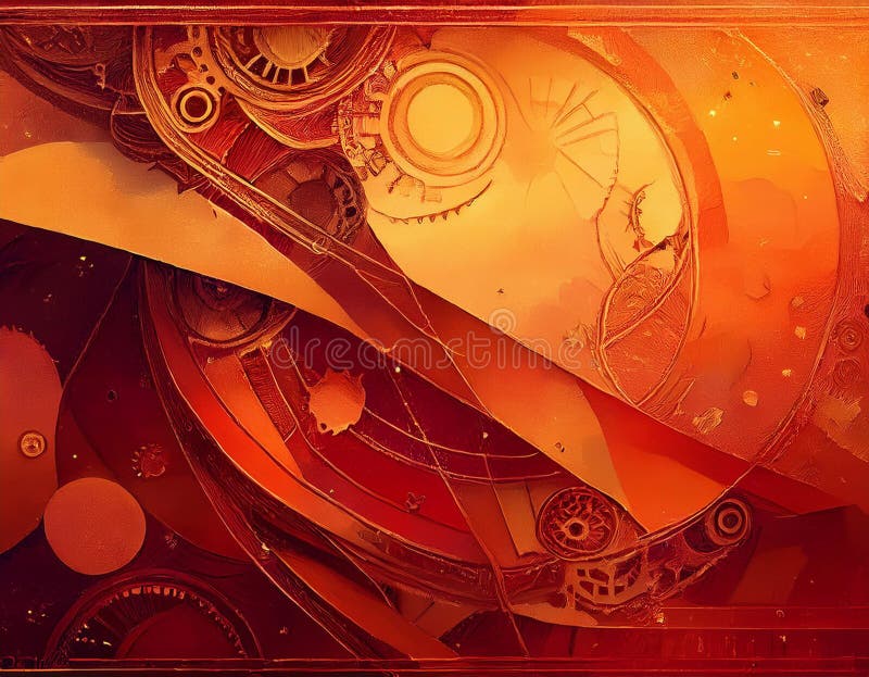 Abstract Autumn Gradient Background Deep Red to Soft Yellow Color Blend royalty free stock photography