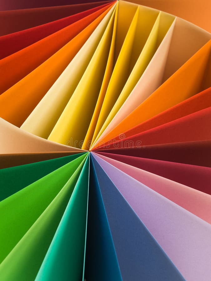 Colorful Sheets Paper with Mirror Reflexions Stock Image - Image of ...