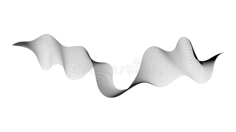 Abstract Backdrop with Wave Gradient Lines Stock Vector - Illustration ...