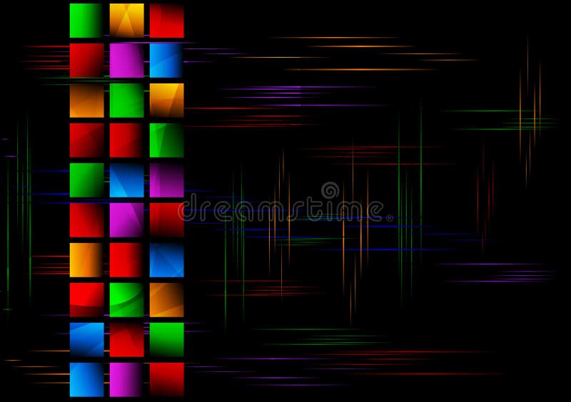 Abstract Rainbow Squares Background Stock Illustration - Illustration ...