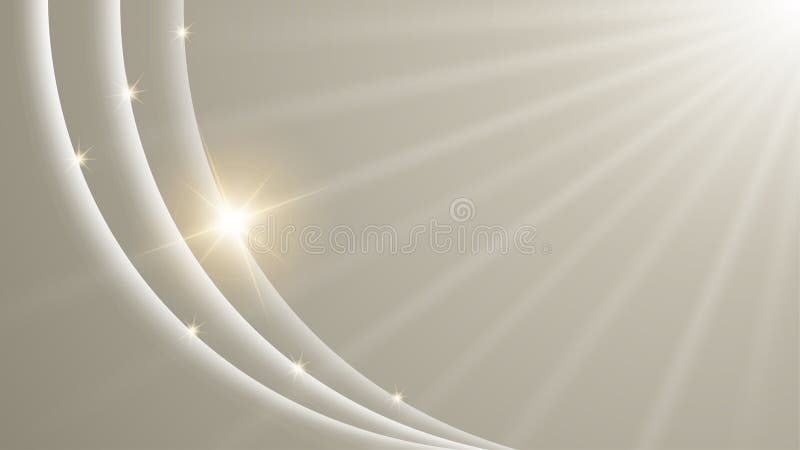 Vector Abstract Glowing Light Rays, Sparkles and Curves in Grey Gradient Background royalty free illustration