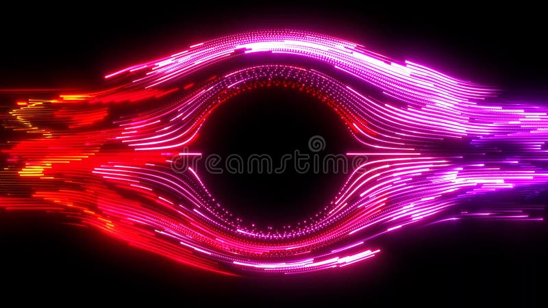 Fundal abstract cu mișcare animată a liniilor pentru rețeaua cu fibră optică. puncte magice de licărire sau linii de zbor străluci vector illustration