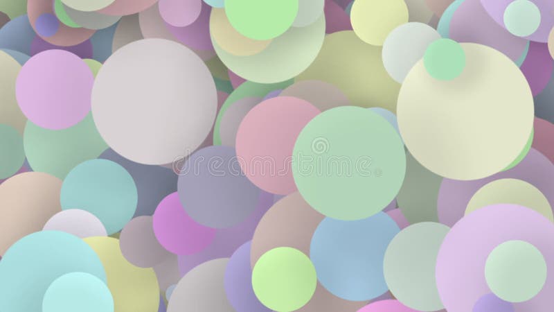 The abstract background, beautiful multi-colored circles in flat style. Particles increase and decrease. Decrease video