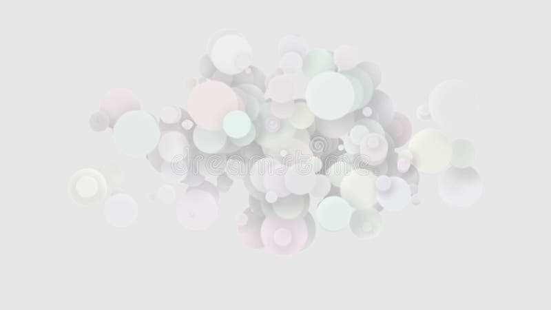 The abstract background, beautiful multi-colored circles in flat style. Particles increase and decrease. Decrease video