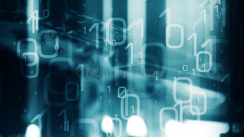 Abstract background binary code stock illustration